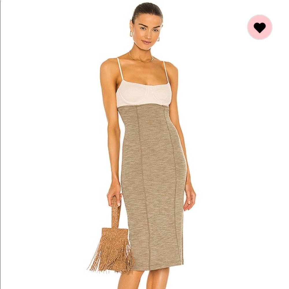 Revolve Song Of Style Gillian Midi Dress XXS $188 Ivory